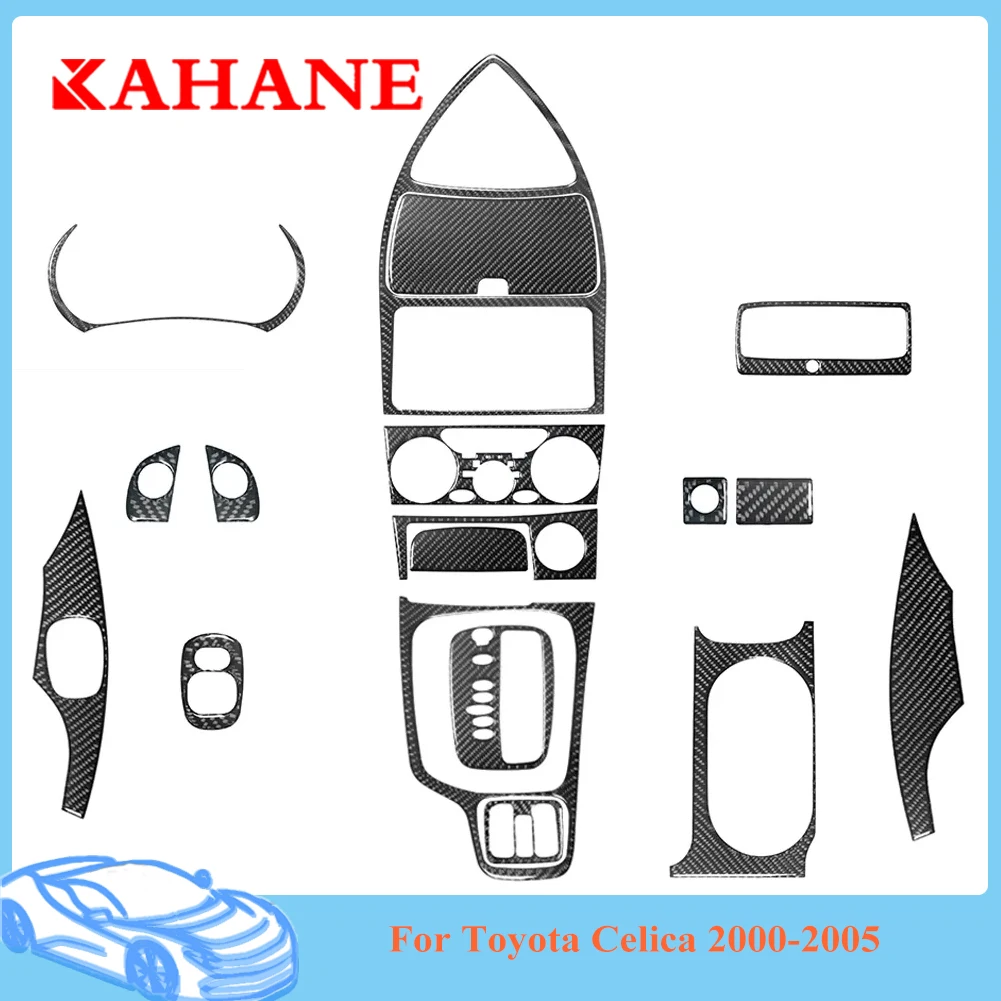 

For Toyota Celica 2000-2005 Car Stickers Interior Decoration Auto Renovate Strips Accessories 3D Carbon Fibre Material Moudlings