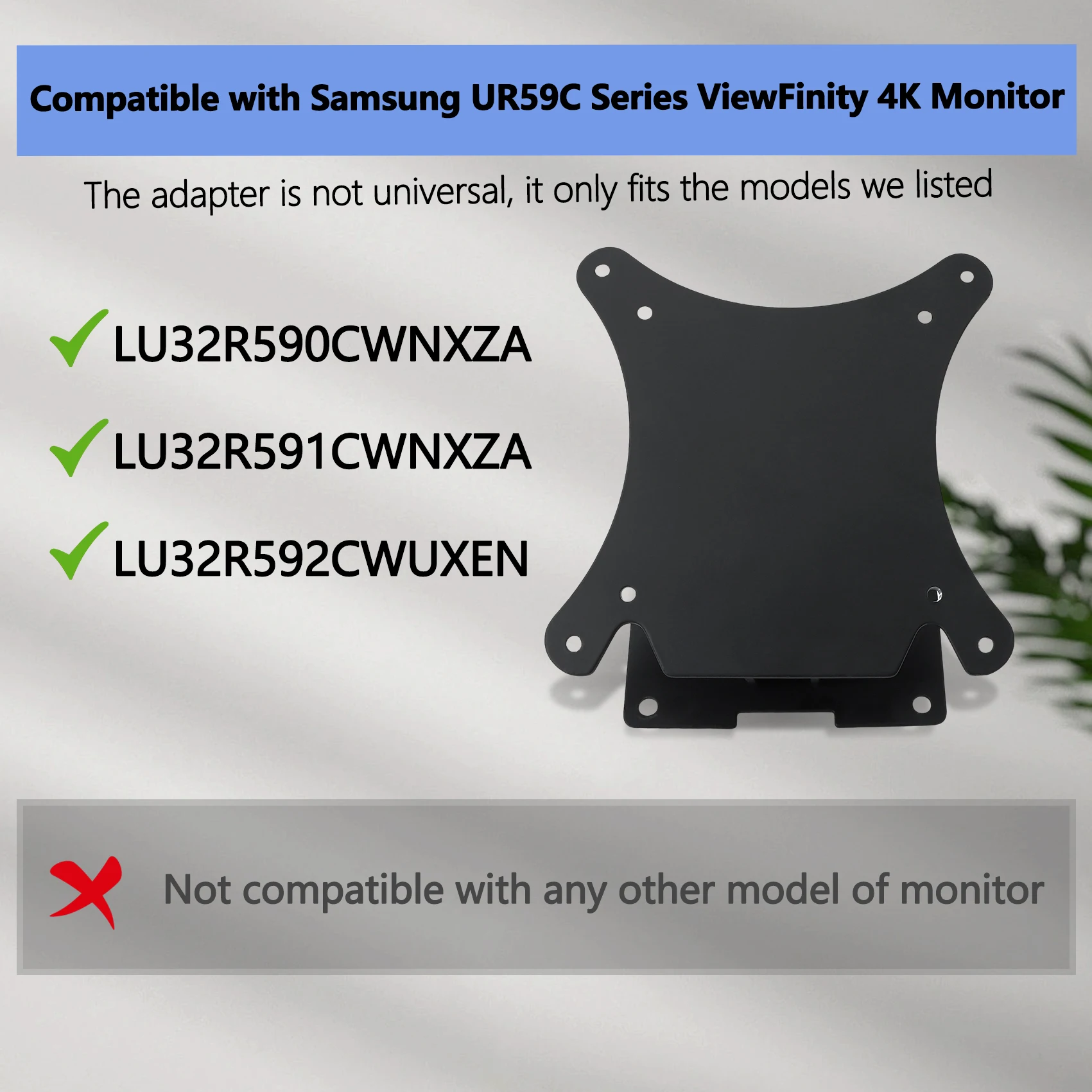 Фото Изогнутый монитор серии UR59 32 дюйма U32R590 U32R591 U32R592 UR59C UR590, настенное крепление, кронштейн адаптера VESA U32R590CW U32R591CW U32R592CW №3