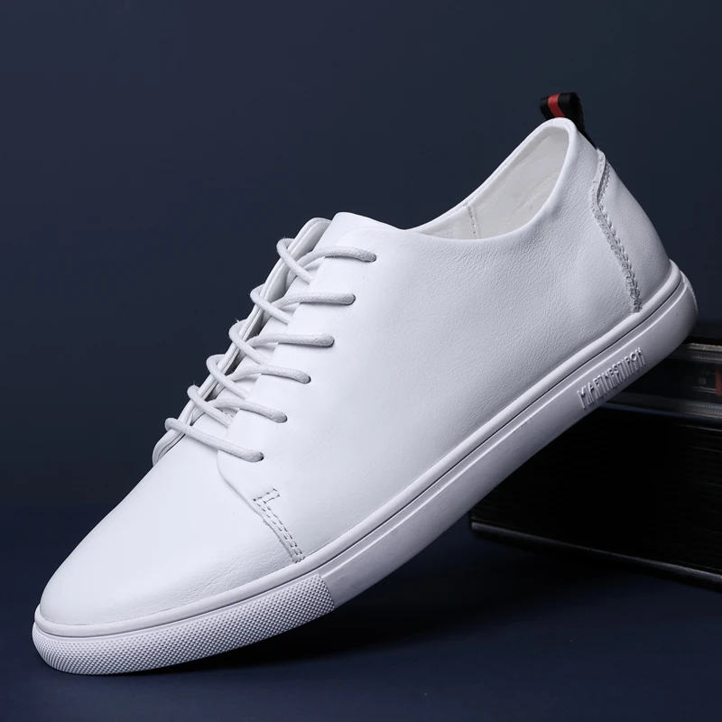 

High Quality Fashion Comfortable Business Leather Shoes 2022 Summer New Men's Casual Shoes White Light Soft Sole Couple Shoes 44