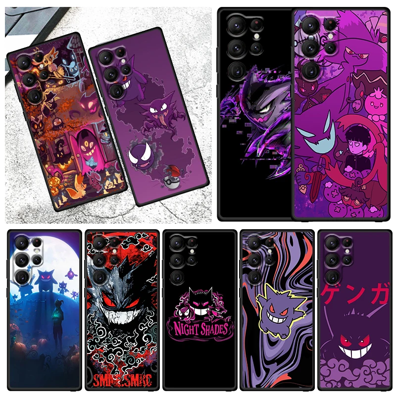 

Pokemon Ghost Gengar Phone Case For Samsung Galaxy S23 S22 S21 S20 FE S10 S10E S9 Plus Ultra Pro Lite 5G Black Funda