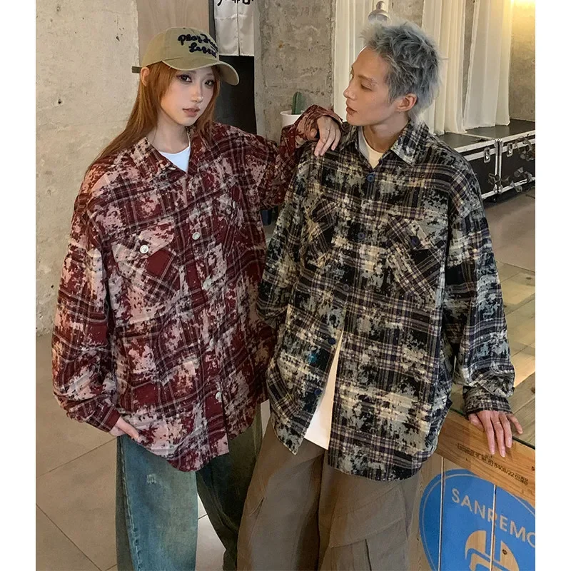 Твидовый пиджак в американском стиле для мужчин повседневный свободный крой