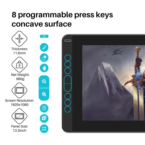 HUION Kamvas 13 графический планшет