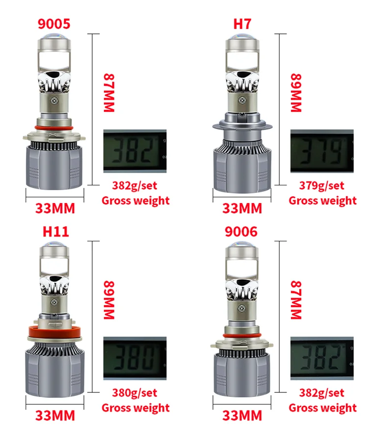 H7 H4 H11 Лампа Для Фар Проектора С Двойным Светодиодом 300000 Мини-проектор Lm