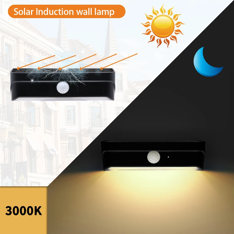 LED Outdoor Solar Lamp PIR Motion Sensor Wall Light Waterproof Sunlight Powered Garden Street Patio Fence Landscape Lights |