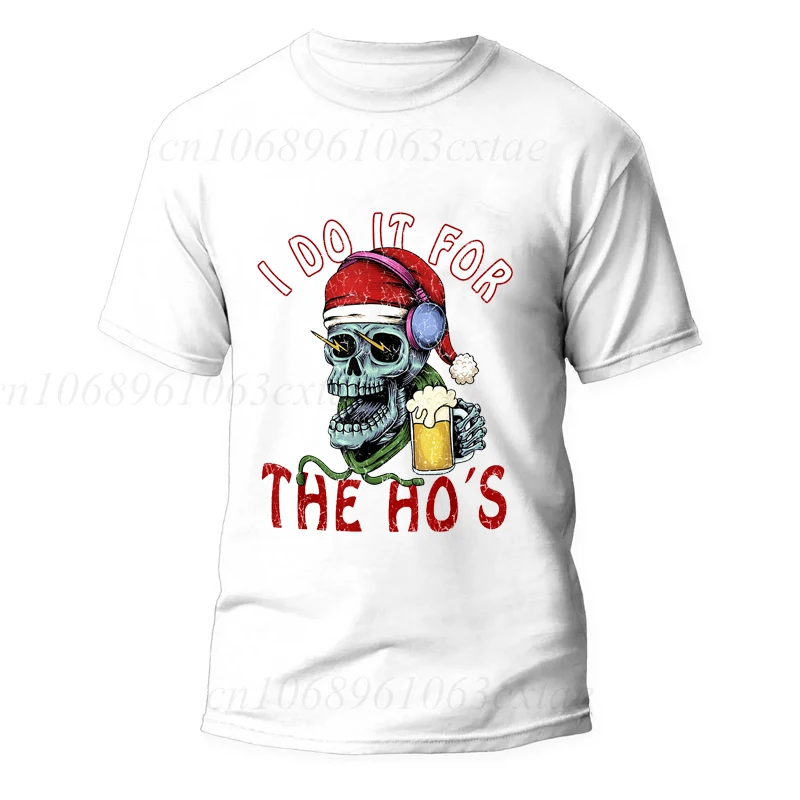 Футболка для мужчин и женщин одежда I Do It for The Merry Christmas модные летние футболки