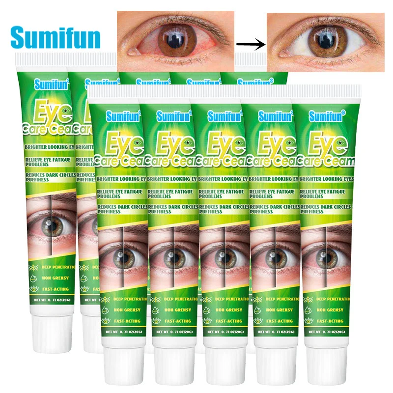

5/10Pcs Sumifun Eye Care Cream Remove Eyes Red Blood Eye Dry Fatigue Ointment Enhance Vision Chinese Herbal Eye Care Cream