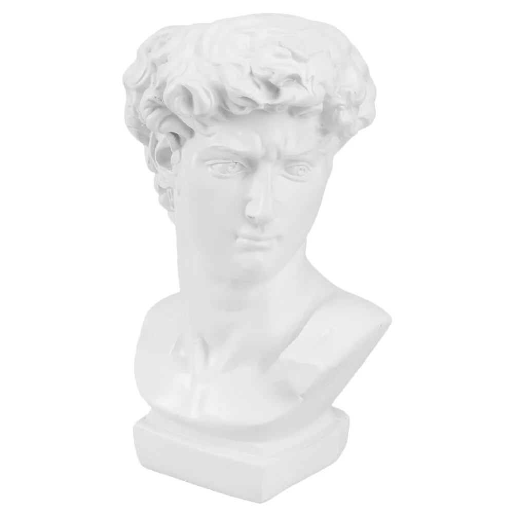 

Pen Holder Statue David Black Retro Gifts Penholder Portrait Design Vase Resin Greek Decor Desk Top Decor