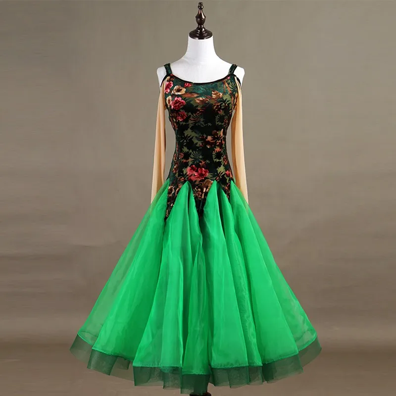 

Custom Size MOQ 1PCS Women Ladies Dance Wear Performance Ballroom Dress