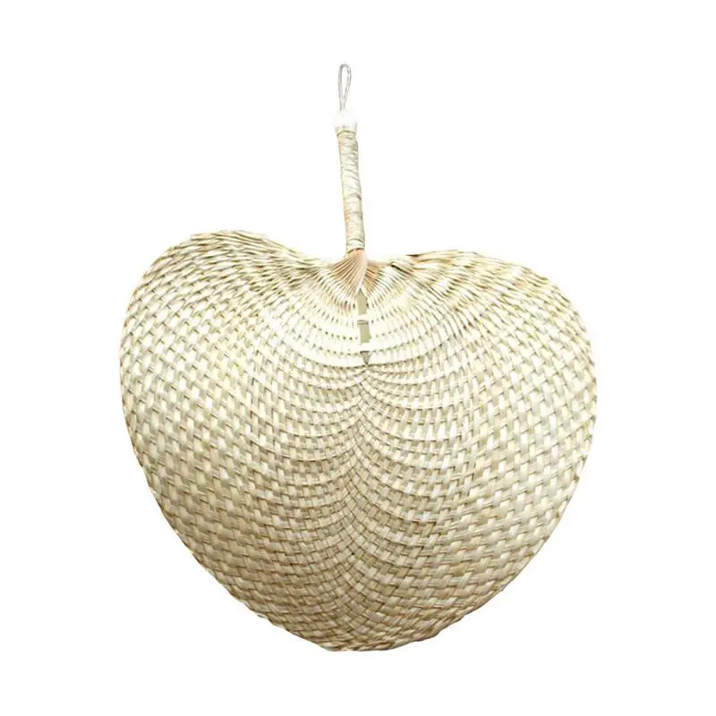 

Легкий литературный винтажный веер из чистой ткани ручной работы, большой веер из полиуретана с коричневыми листьями для лета, портативный уличный Прохладный веер для пальмовых листьев