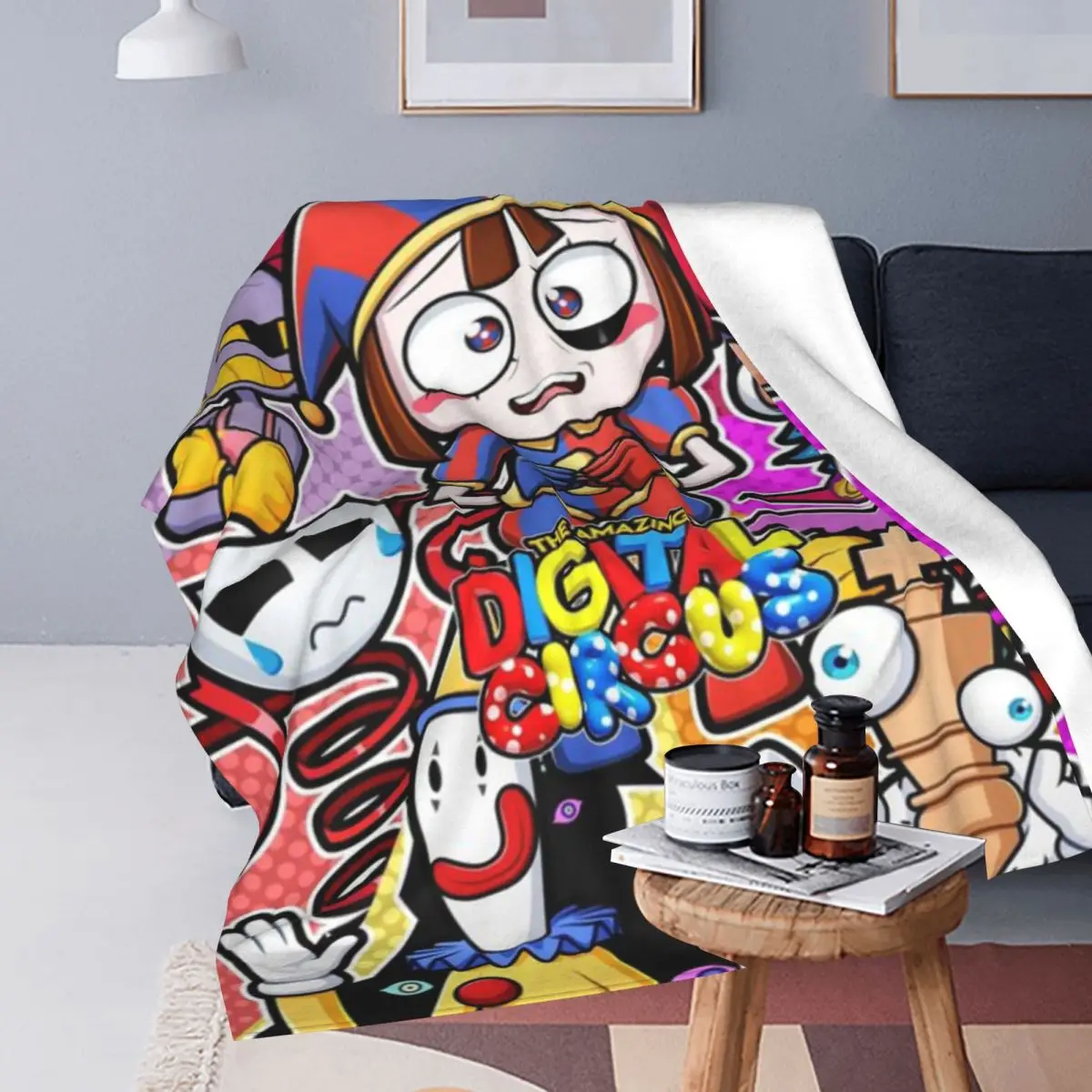 Одеяло Удивительное цифровое цирковое одеяло из микрофлиса четыре размера