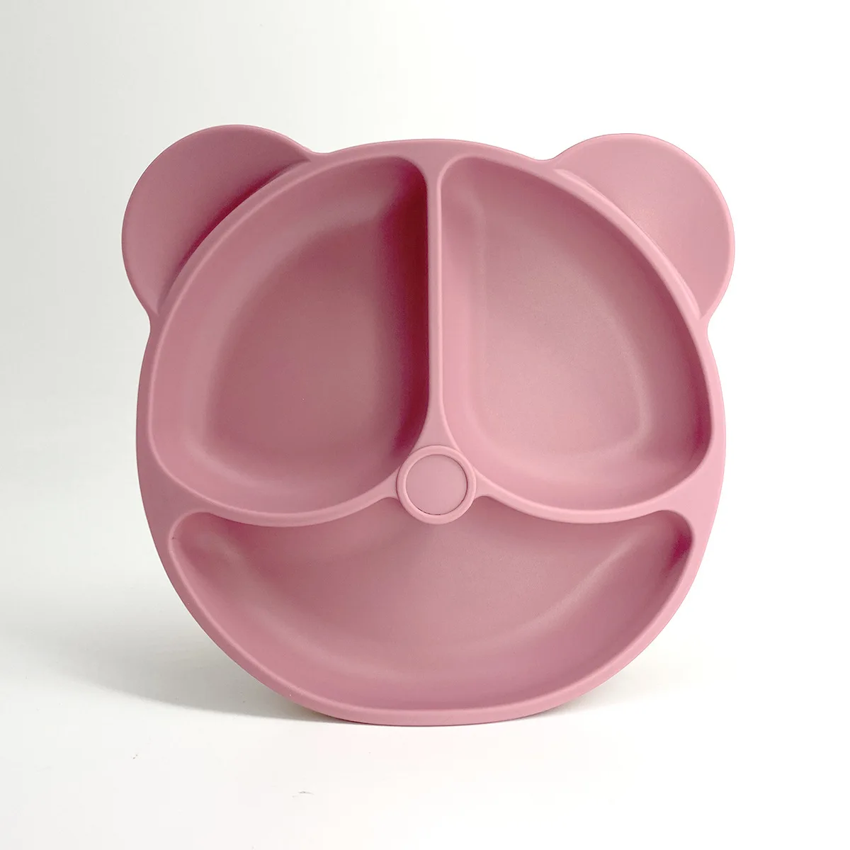 

Baby Silicone Sucker Bowl Children's Dishes Baby Bear Face Plate Tableware Set Smile Face Kid Tableware Waterproof Training Bowl