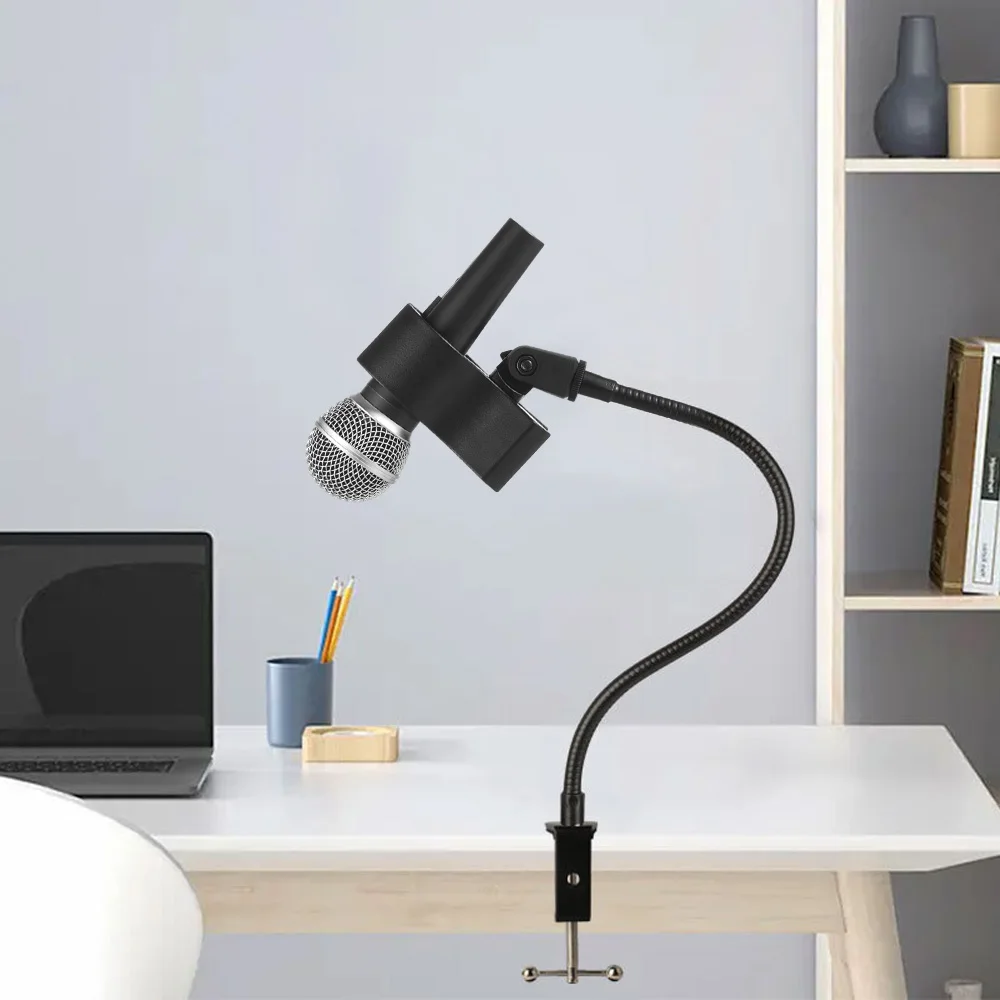 

Microphone Bracket Flexible Bracket Adjustable Shaft Support Clamp-on Microphone Stand Desktop Bracket Accessory for Microphone