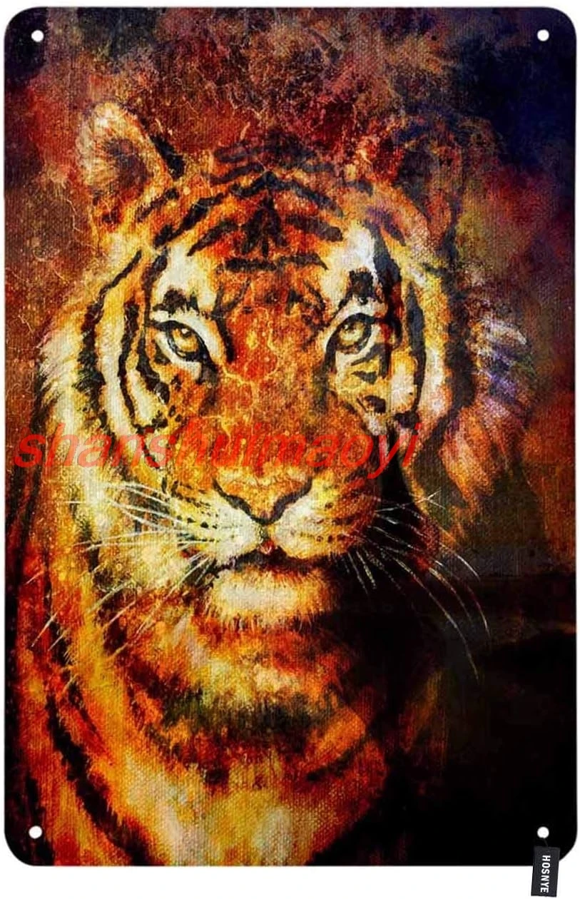 Металлическая вывеска Али HOSNYE Тигр