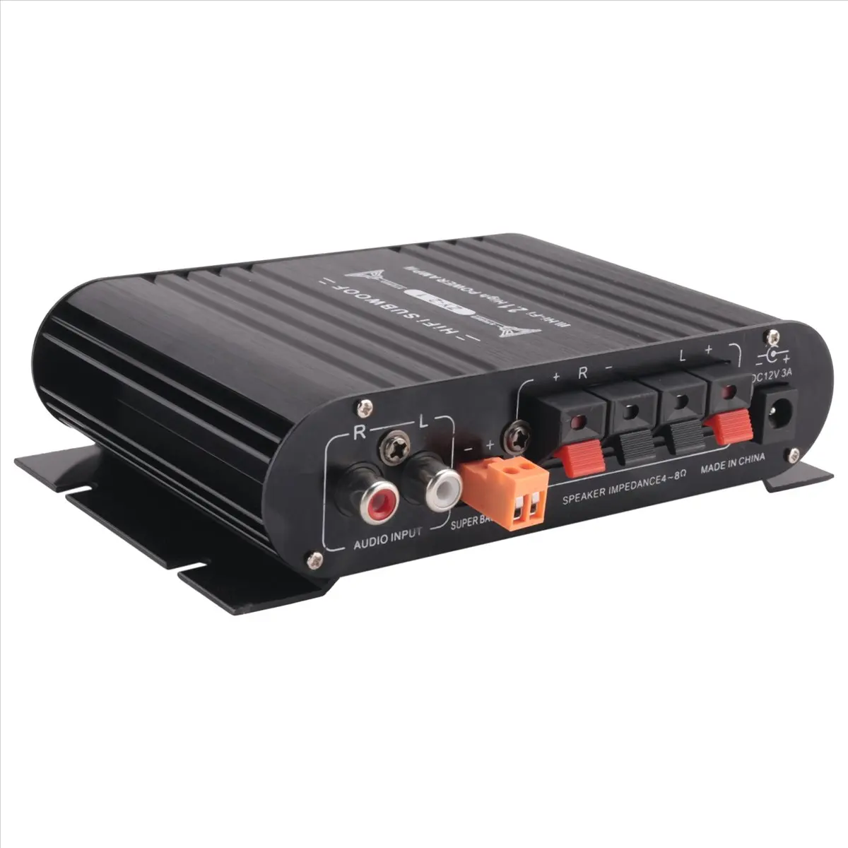 Фото T81C! Автомобильный Hi-Fi усилитель ST-838 2.1 канала, мини-усилитель MP3 с AUX-входом, регулировкой высоких и низких частот, Super Bass, 20Вт x 2 + 40Вт №5