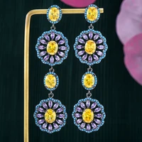 godki luxury new trendy original long shiny cz pendant earrings for women girl daily high quality dubai gothic lady accessories