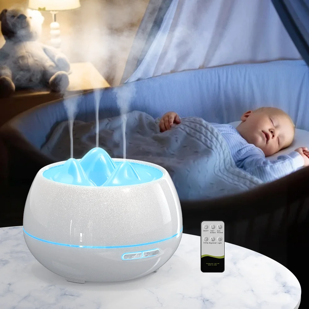

500ML Home Electric Aromatherapy Essential Oil Diffuser Remote Control Aroma Air Humidifier Purifier with Colorful LED Light