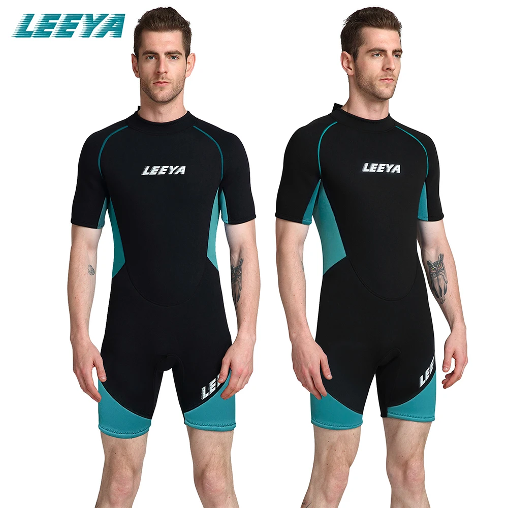 2022 New 3MM Neoprene Short Sleeve Swimwear Men's Snorkeling Sunscreen Surf Suit Warm Water Sports Swimming Wetsuit 5XL 6XL