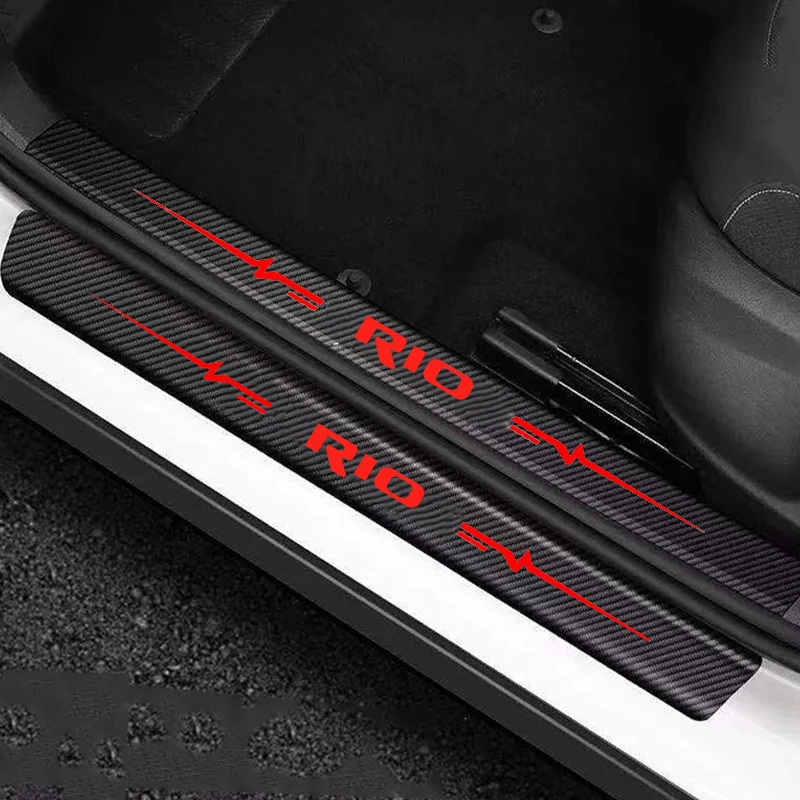 

Автомобильный порог на порог, бриджи для Kia Rio 2017-2022, автомобильный багажник, защита для тарелок Guard, водонепроницаемые пороговые наклейки