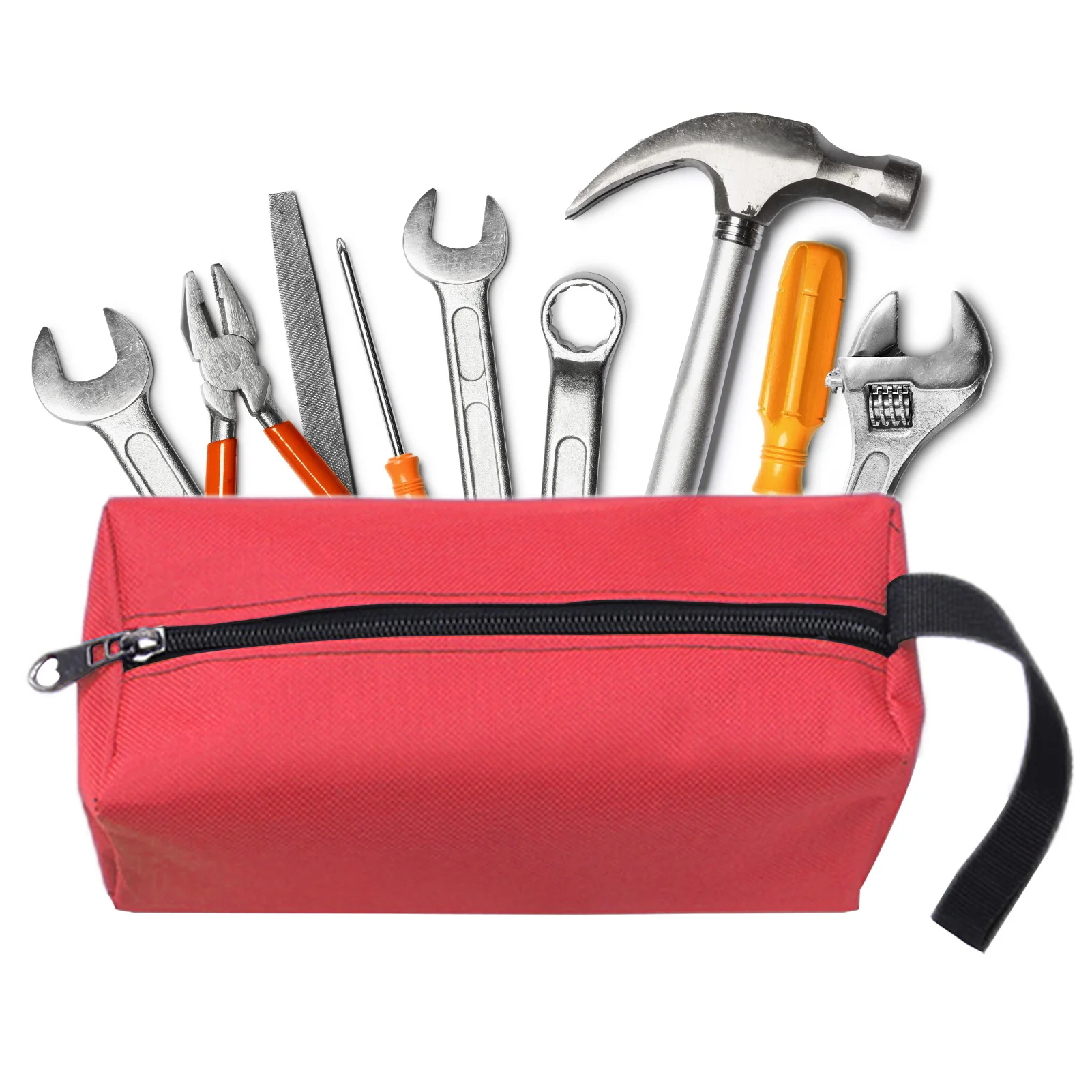 

Сумка для инструментов с молнией, прочная сумка для хранения с водонепроницаемым покрытием, многофункциональная сумка-тоут с надежными мет...