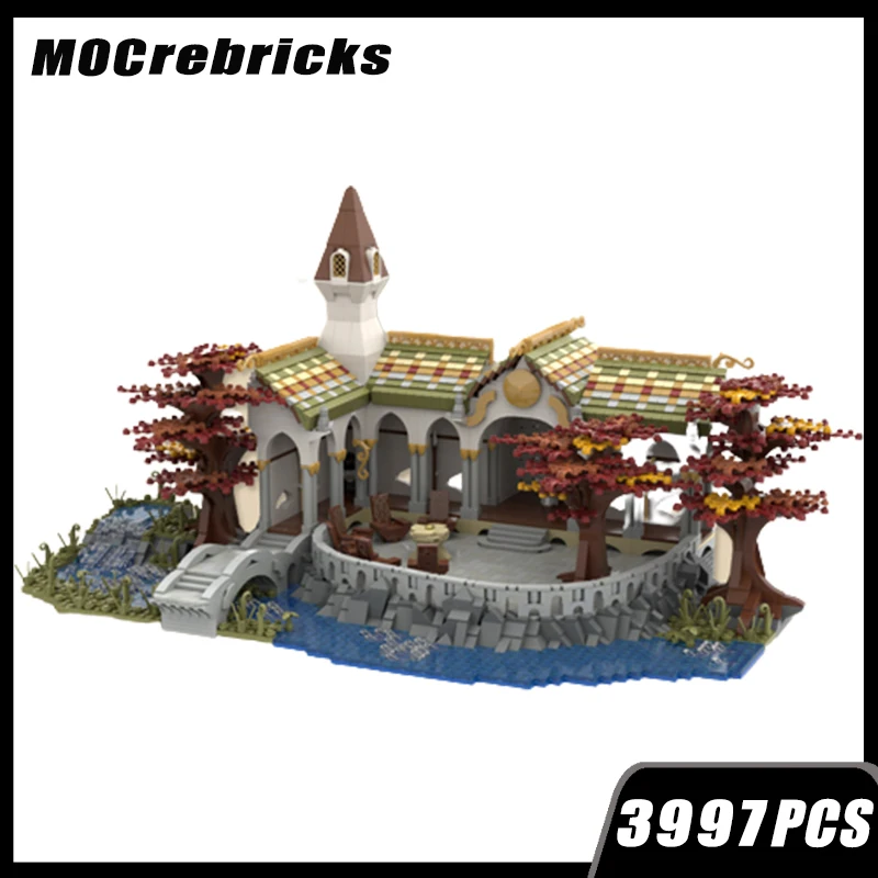 Космический фильм сценария архитектура Rivendell MOC совет строительный блок