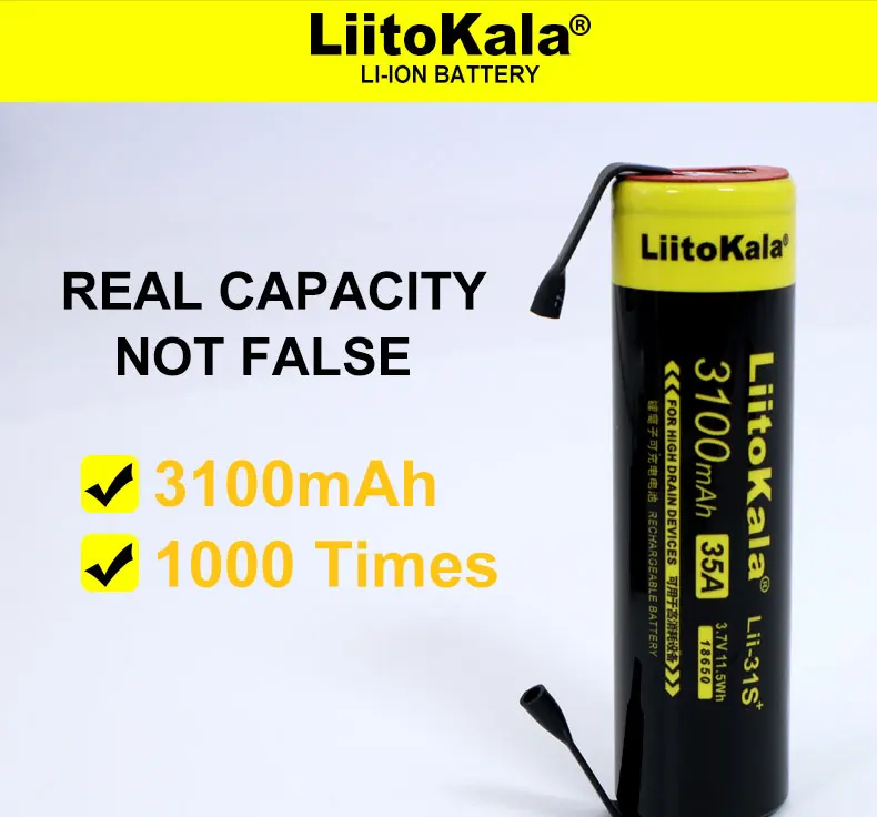 

Battery Liitokala Lii31S 18650, 1-10 pcs