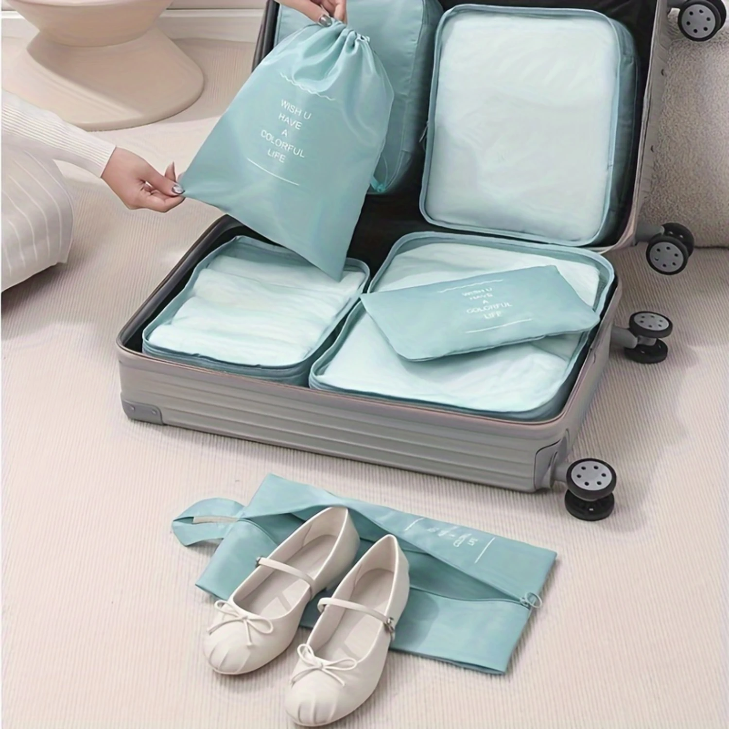 Набор органайзеров для путешествий из 7 предметов — просторная одежда защитные