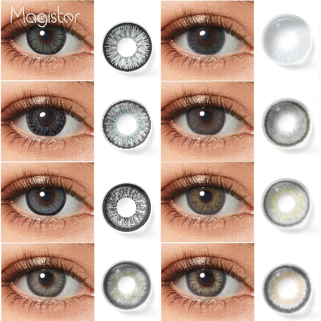 

Magister Color Contact Lenses For Eyes 1Pair Colored Contact Lens Beautiful Pupils Contact Lenses Eyes Makeup Gray Lens