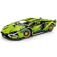 114 green 1254pcs super speed sports racing car fast vehicle model building blocks moc technical bricks set gifts kids toys
