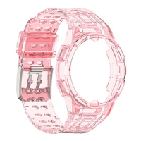 46mm transparent watch band for samsung galaxy watch 4 classic smartwatch tpu sports bracelet upgrade accessories