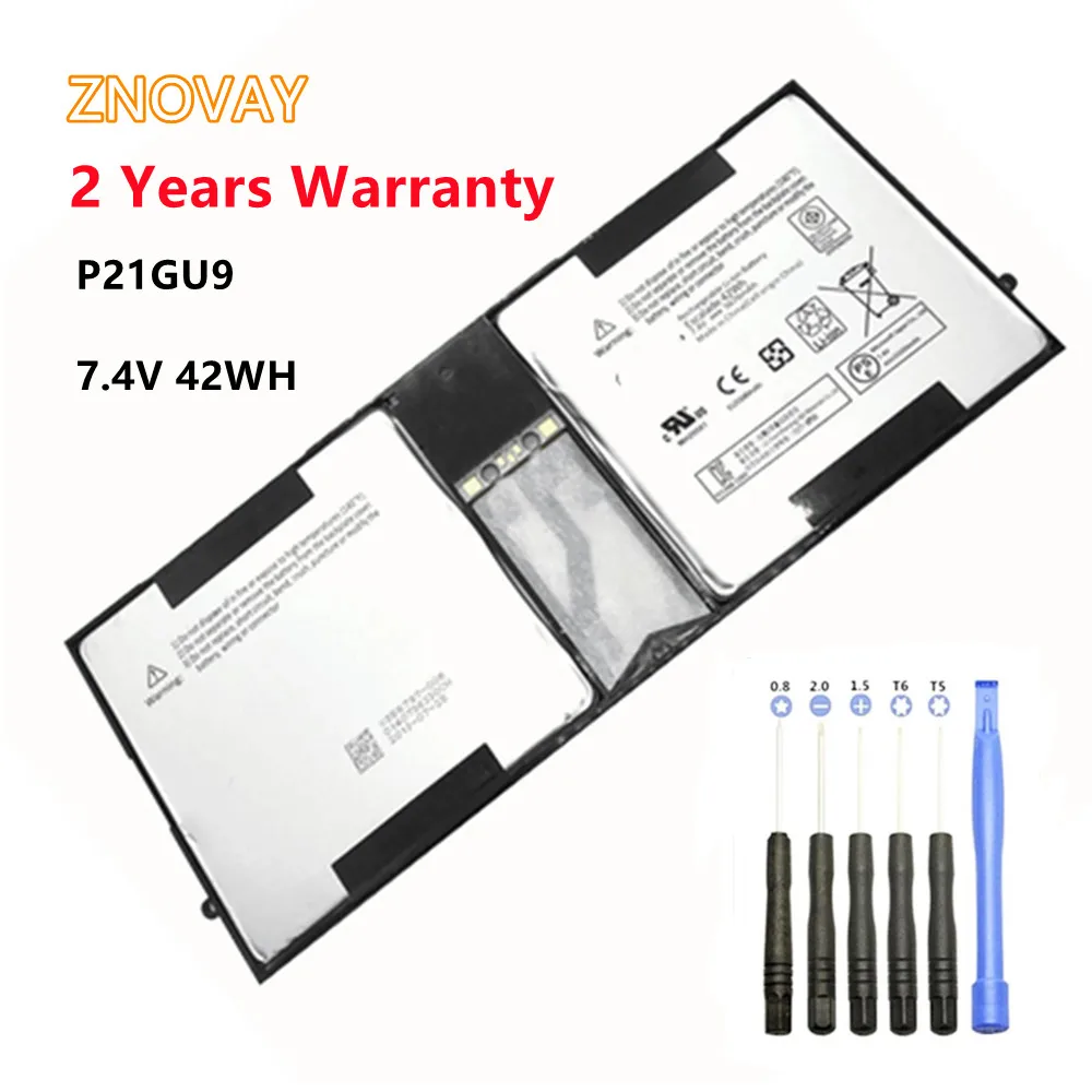 

ZNOVAY 7.4V 42WH P21GU9 Laptop Battery For Microsoft Surface Pro 2 1601 Pro 1 1514 2ICP5/94/104 P21GU9