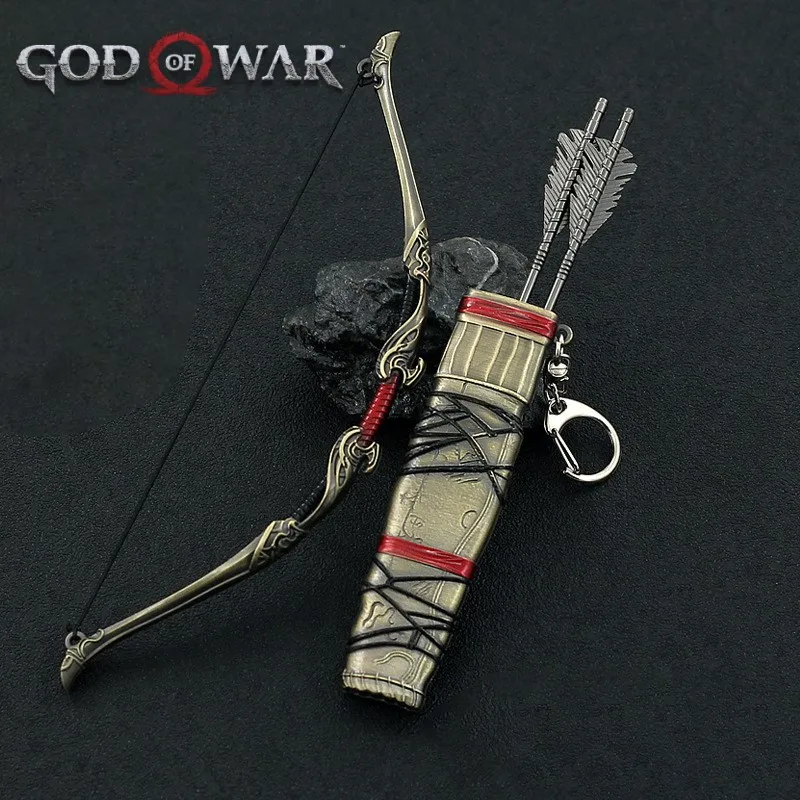 

God of War Weapon Atreus Talon Bow Kratos Blades of Chaos Game Keychain Knife Katana Anime Sword Samurai Gifts Kid Toy Weapon
