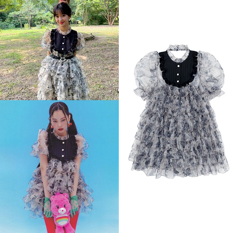 

Kpop Stage Outfit Women Floral Birthday Dress Fashion Clothes Concert Outfits Festival Clothing Performance Costume Sexy Dresses