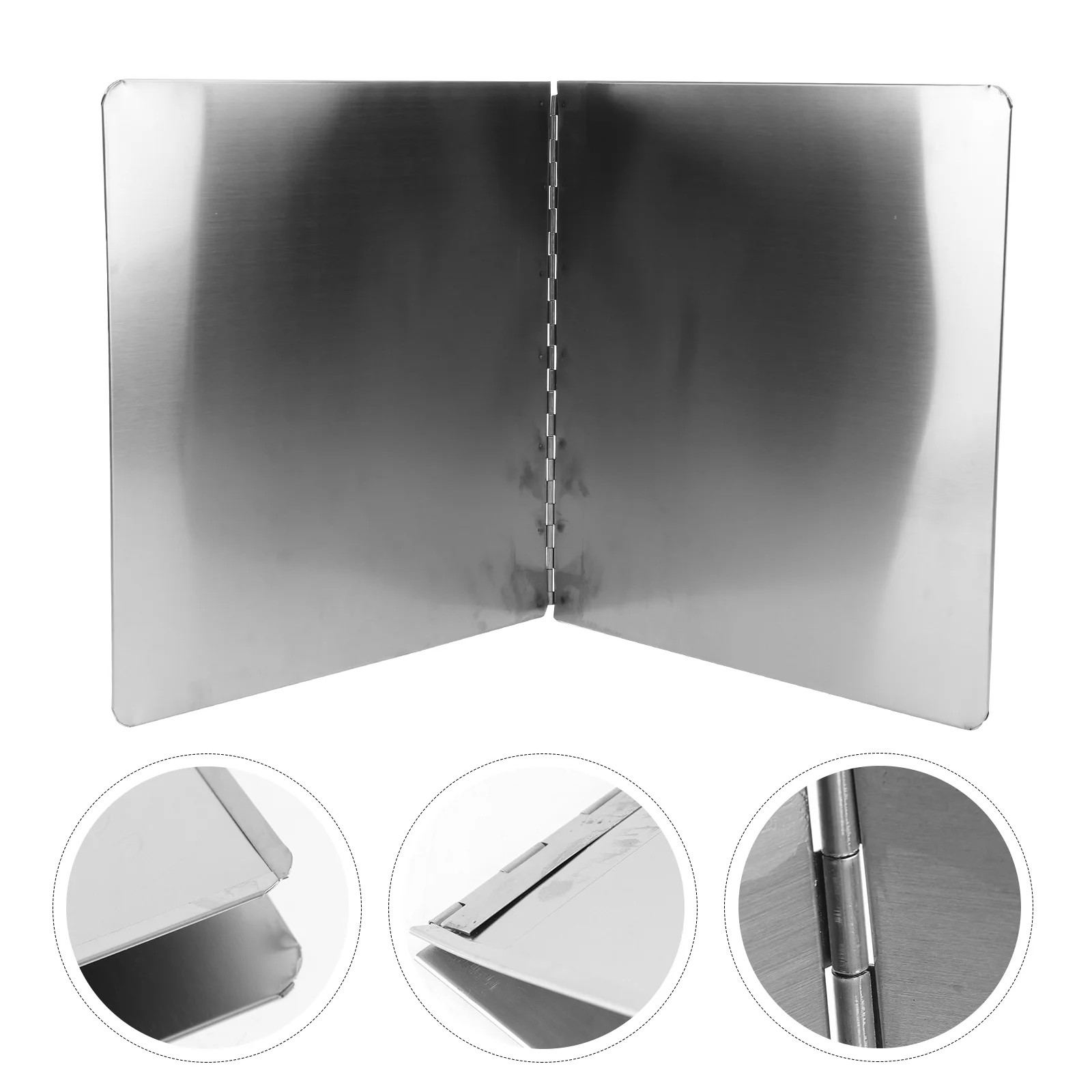 

1Pc Kitchen Oil Deflector Stainless Insulation Board Anti Splashing Plate Silver