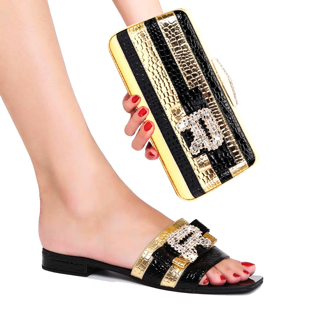 

Latest Italian Shoe And Bag Sets Decorated With Crystal Luxury Shoes Women Designers African Wedding Pumps Party Dinner Bag