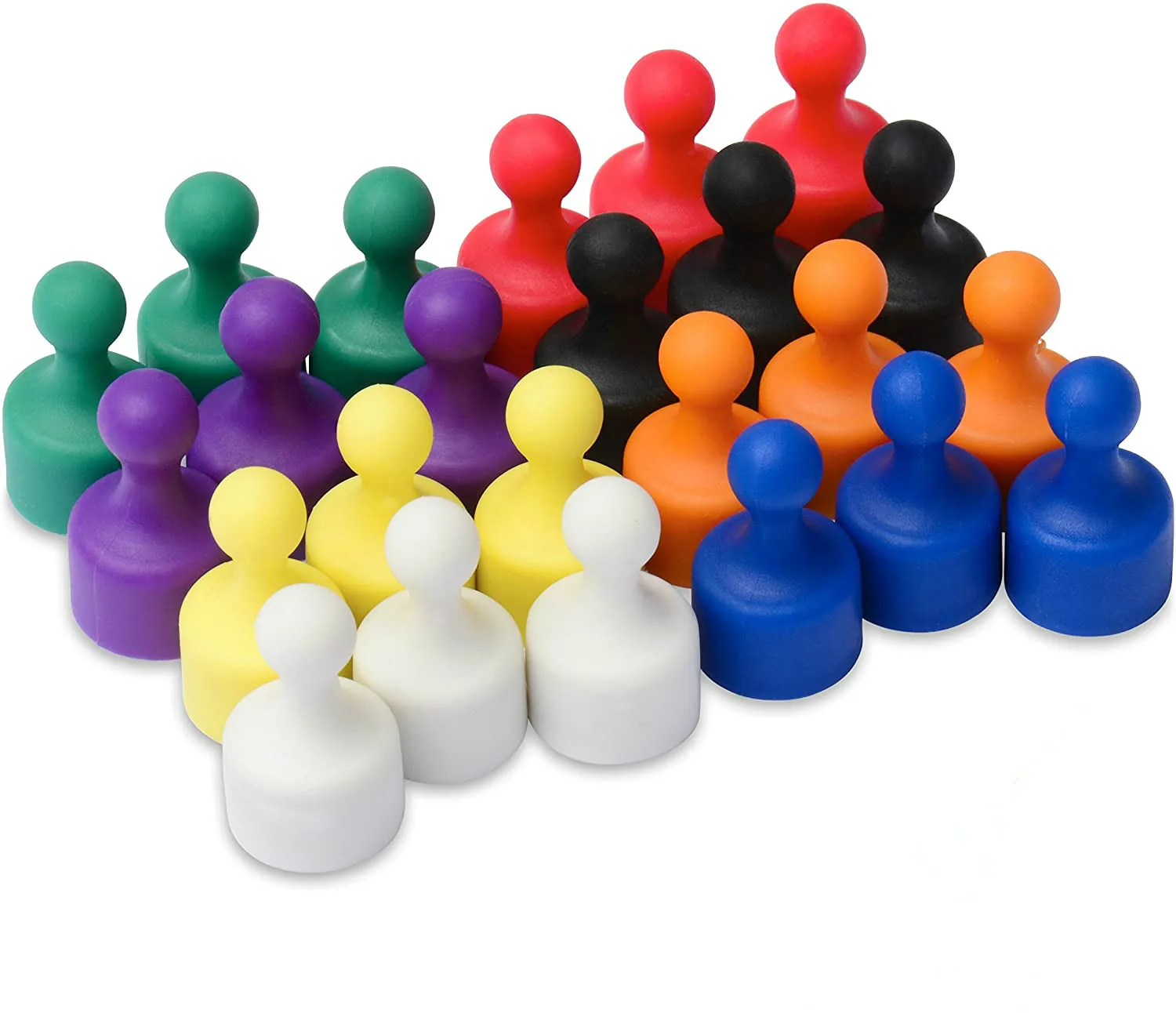 

24pc Strong Magnetic Push Pins For Refrigerator Or Whiteboard Heavy Duty Holds 10 Pages, 20x12mm Attractive Design Office Magnet