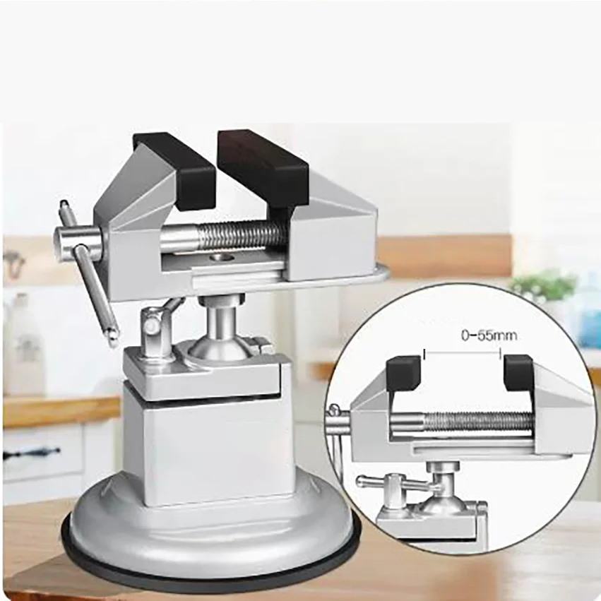 

Vice Heavy-duty Small Fixed Workbench Bracket Universal Household Multi-Functional Flat Mouth Clamp Suction Cup Clamp Bed