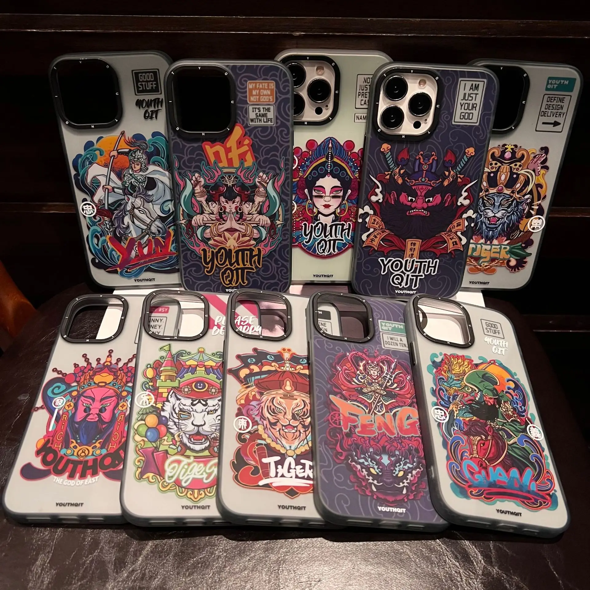 

For iPhone 13 12 11 Pro X XR XS Max Frosted All Inclusive for Phone Case PC Chinese Style Phone Case New Portrait for Phone Case