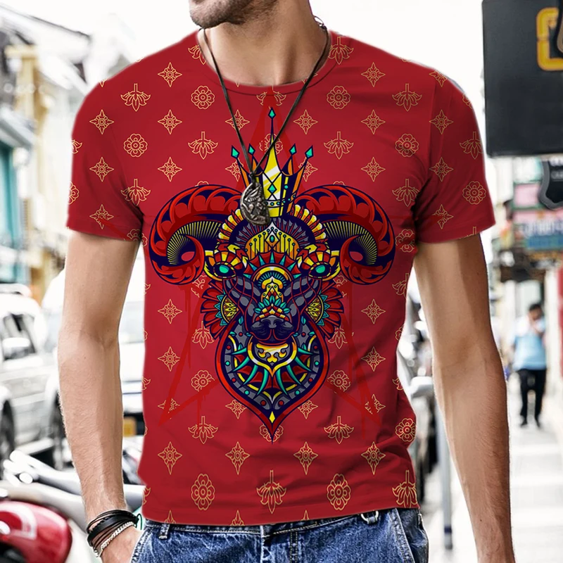 

3D T Shirt Men Clothing Short Sleeve personality T Shirt Streetwear Industrial metal pattern Printed Tee T-shirts For Male Tops
