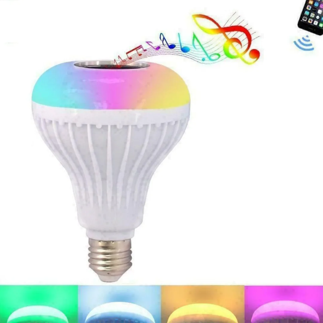 

B22 RGB светильник почка с Bluetooth динамиком, разноцветная декоративная лампочка с дистанционным управлением для вечерние, дома