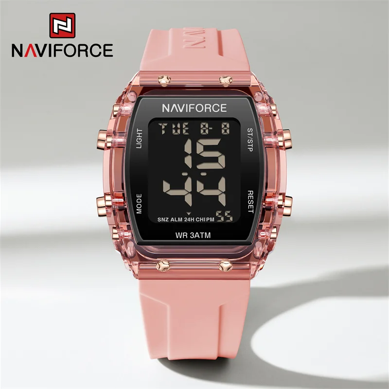 

NAVIFORCE Women Fashion Watch Silicone Strap LED Digital Electronic Wristwatch Sports Casual Waterproof Clock Montre Femme New