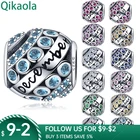 100% Настоящее 925 пробы серебро 12 стиль камень по месяцу рождения подходит оригинальный Pandora браслет и браслет для женщин день рождения модные ювелирные изделия подарок