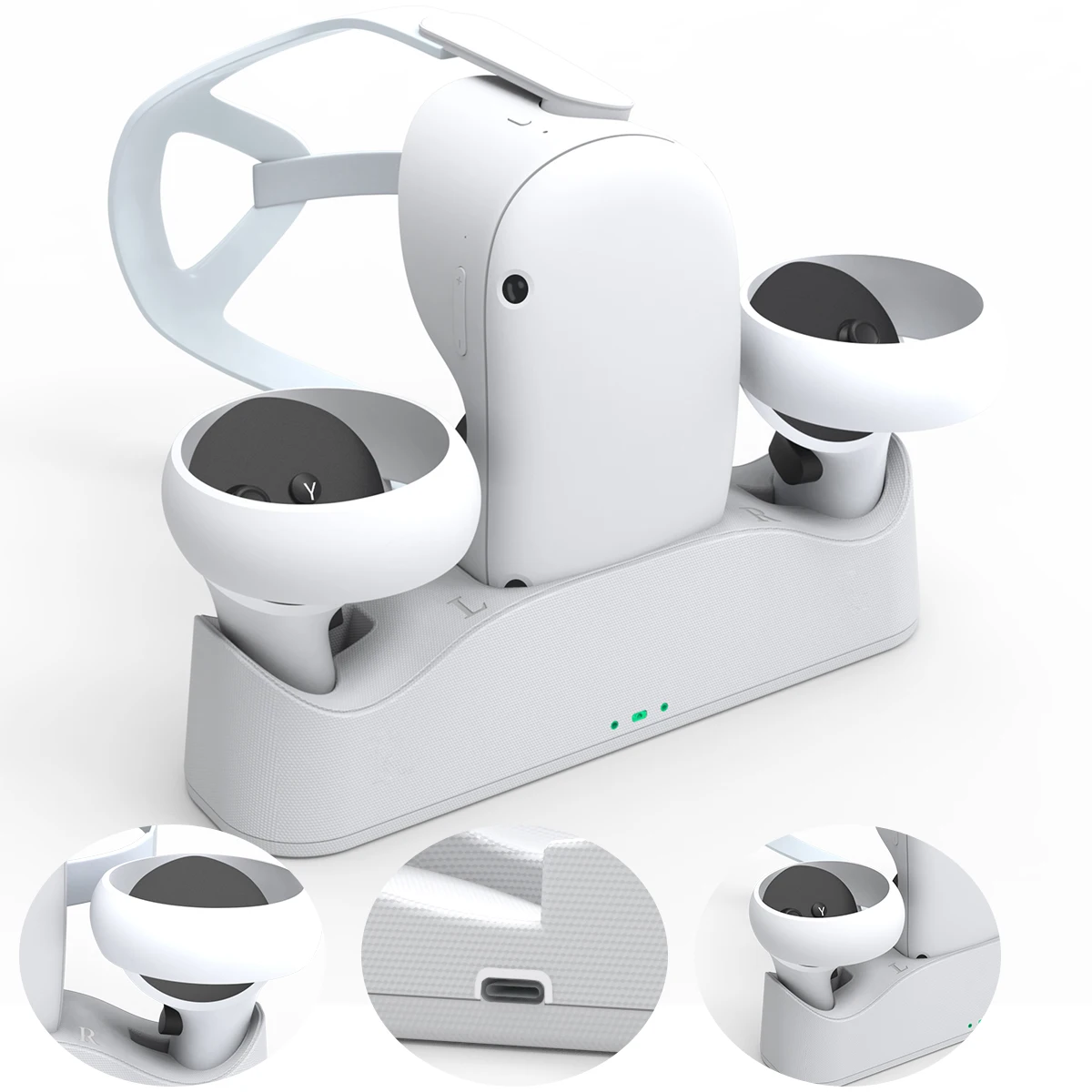 

Magnetic Charging Dock for Oculus Quest 2 Charging Station LED Indicator Light Wall Mount Magnetic Base Charger Charging Stand