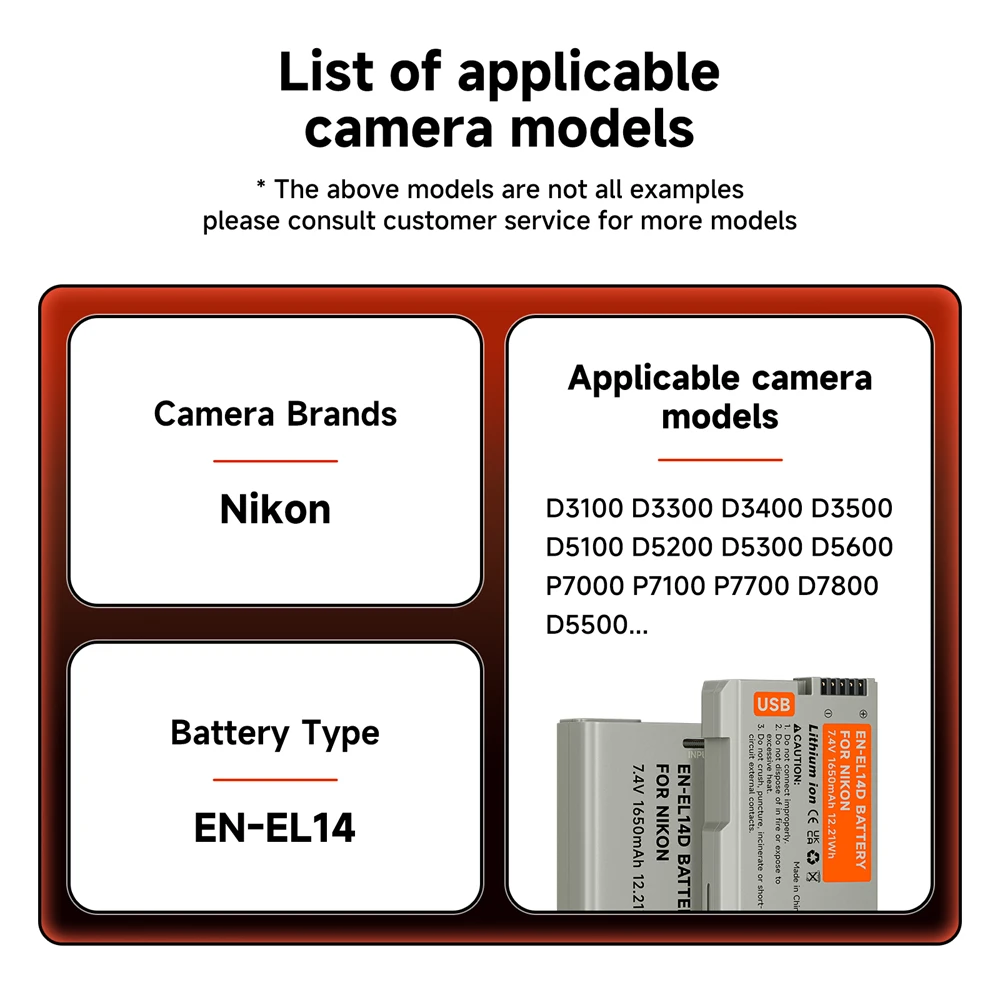 PALO EN-EL14 EN-EL14a ENEL14 EN EL14 EL14a USB аккумуляторная батарея для NIKON D3100 D3200 D3300 D5100 D5200 D5300 P700 (art.: 3920ca2f2cefc) - 3920ca2f2cefc