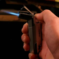 metal windproof cigar turbo lighter stainless steel butane jet torch key ring barbecue camping portable small airbrush