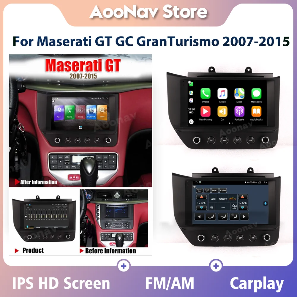 

128G Car GPS Navigation For Maserati GT GC GranTurismo 2007 2008-2015 Car Stereo Radio Android DVD Multimedia Player Head Unit
