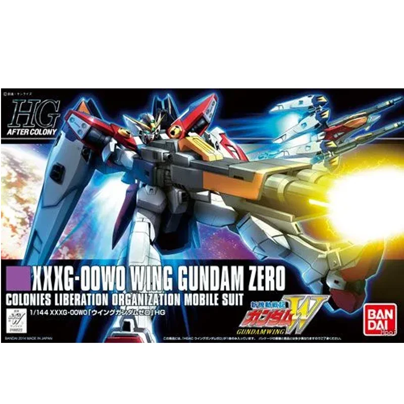 Фото Оригинальный сборный набор Bandai Gunpla HG 1/144 W XXXG-00W0 Wing Zero, коллекционная модель, подарок на Рождество №2