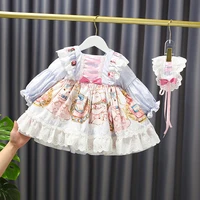 spanish girls boutique dress baby birthday easter party dresses kids lolita ball gown toddler girl princess robe infant clothing