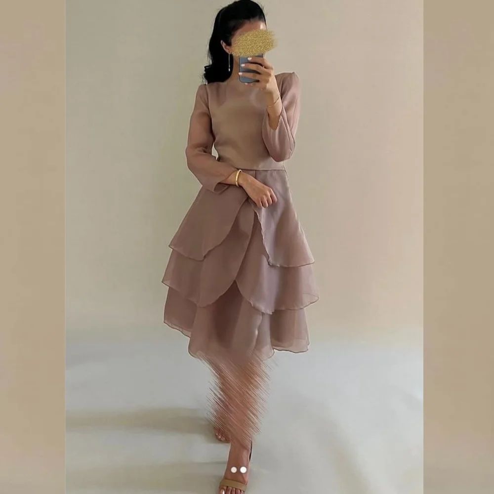 Jiayi Gong блестящее шифоновое платье для выпускного вечера с оборками пляжное