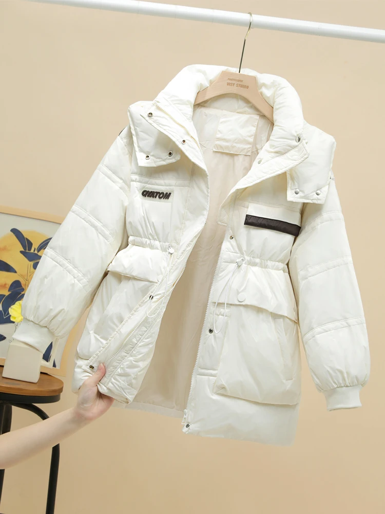 New Women Down Jacket Casual Style Autumn Winter White Duck Down Coats And Parkas Female Outwear