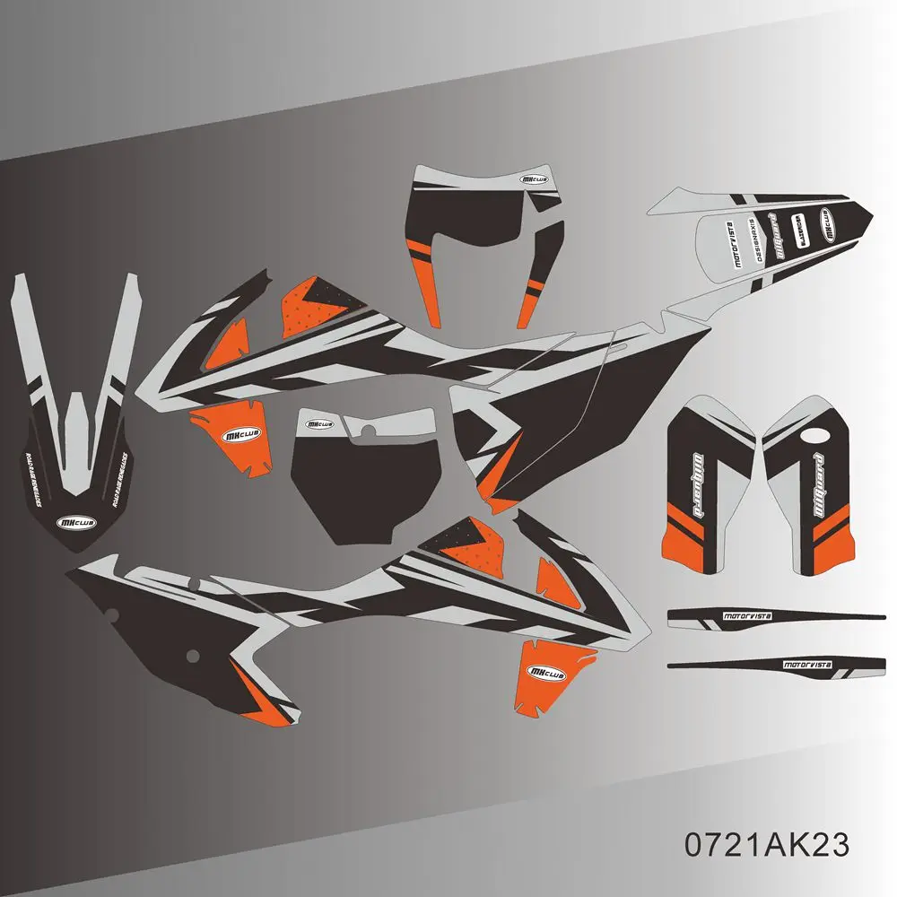 

Для KTM 125 250 350 450 500 SX SXF XC XCF 2016 2017 2018 EXC EXCF XCW 2017 2018 2019 графические наклейки фон